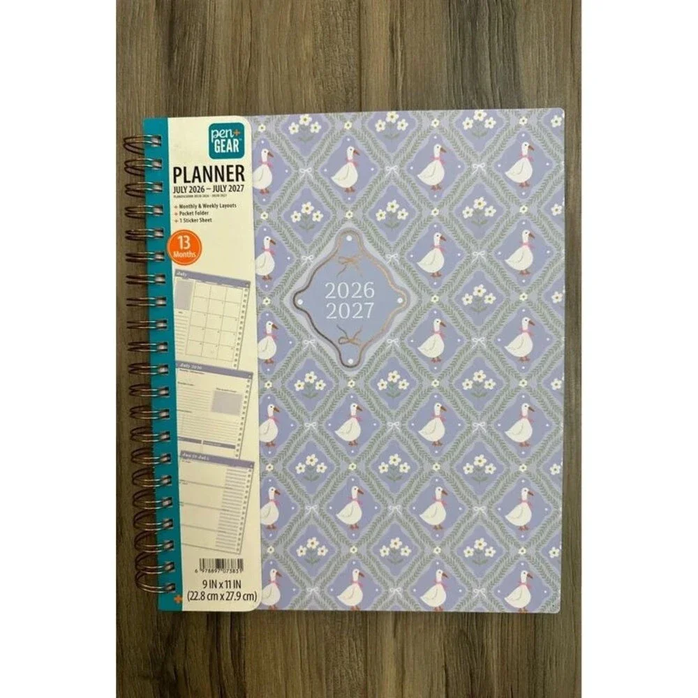 Planner 2026-2027 Monthly & Weekly Layouts - Pen + Gear Goose & Bow theme
